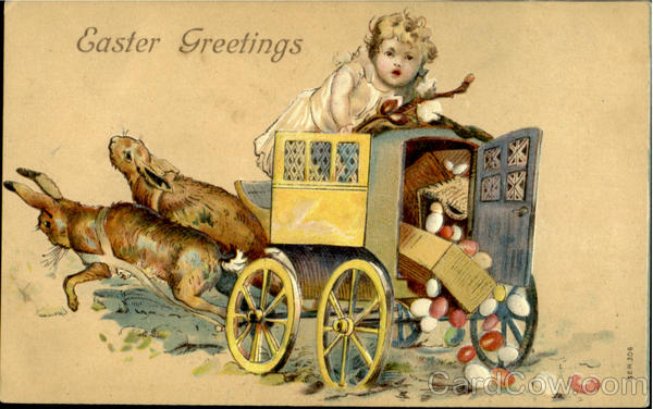 Easter Greetings With Bunnies