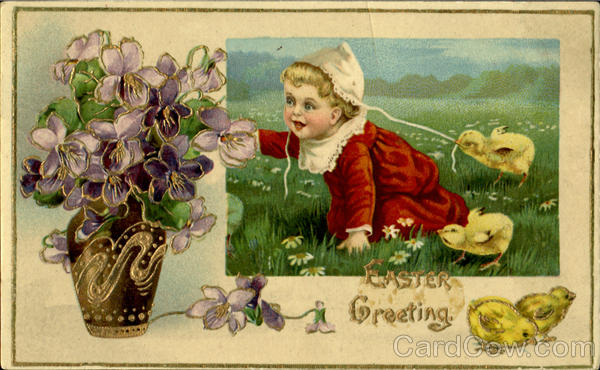 Easter Greeting With Children