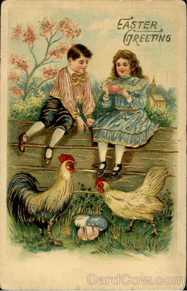 Easter Greeting With Children