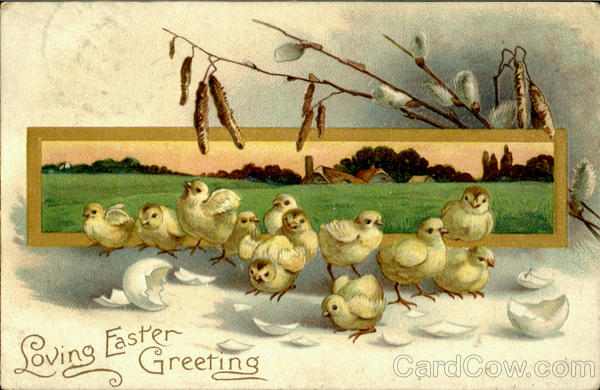 Loving Easter Greeting With Chicks