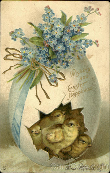 Wishing You Easter Happiness With Chicks