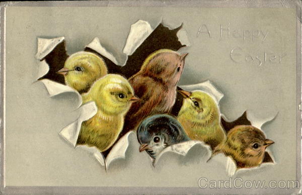 A Happy Easter With Chicks