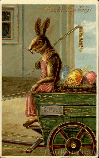 Easter Greetings With Bunnies