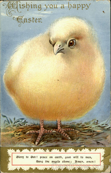 Wishing You A Happy Easter With Chicks