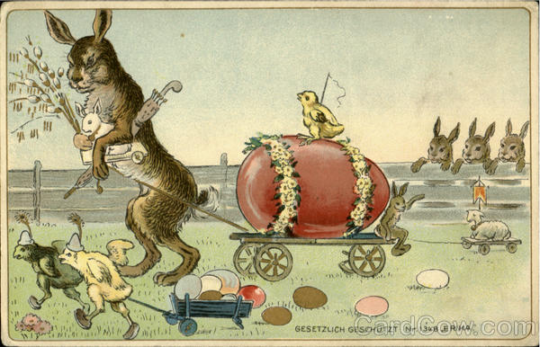 German Easter Bunnies With Bunnies