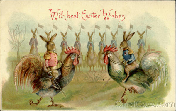 With Best Easter Wishes With Bunnies