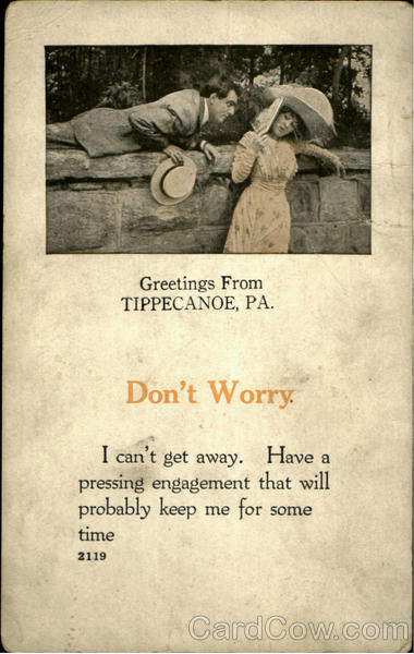 Greetings From Tippecanoe Pennsylvania Romance & Love