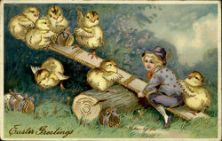 Easter Greetings Postcard