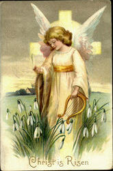 Christ Is Risen With Angels Postcard Postcard