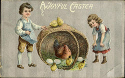 A Joyful Easter With Children Postcard Postcard
