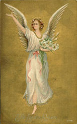 The Lord Is Risen With Angels Postcard Postcard