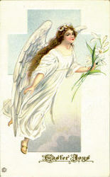 Easter Joys With Angels Postcard Postcard