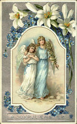 A Joyful Easter With Angels Postcard Postcard