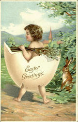 Easter Greetings Postcard