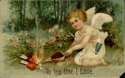 To The One I Love Cupid Postcard Postcard