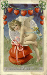 Loving Greeting Cupid Postcard Postcard