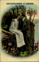 Entertaining A Cousin Of Mine Romance & Love Postcard Postcard