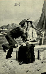 Sailor Kising Postcard