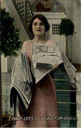 I Have Lots Of News For You Newspaper Postcard