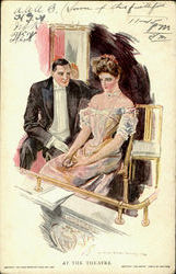 At The Theatre Romance & Love Postcard Postcard