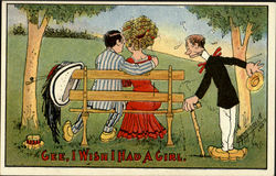 Gee I Wish I Had A Girl Romance & Love Postcard Postcard