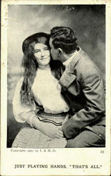 Just Playing Hands Postcard