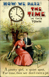 How We Pass The Time In This Town Romance & Love Postcard Postcard