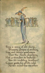 Sing A Song Of Slit Skirts Postcard