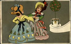 Girls Dancing Postcard