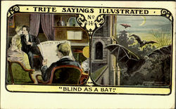 Trite Sayings Illustrated Postcard