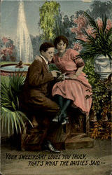 Your Sweetheart Loves You Truly Postcard