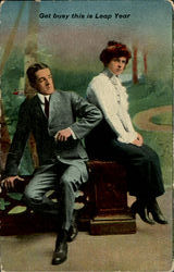 Get Busy This Is Leap Year Postcard