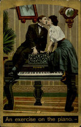 An Exercise On The Piano Postcard