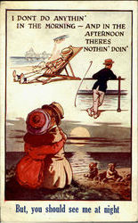 I Don't Do Anythin In The Morning Postcard