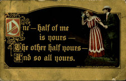 One Half Of Me Is Nours Postcard