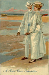 A Sea-Shore Flirtation Postcard