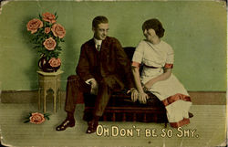 Oh Don't Be So Shy Romance & Love Postcard Postcard