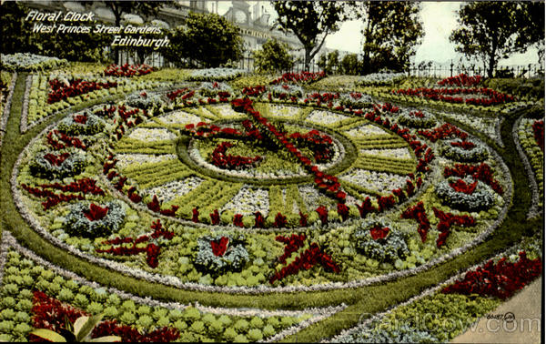 Floral Clock, West Princes Street Gardens Edinburgh Scotland