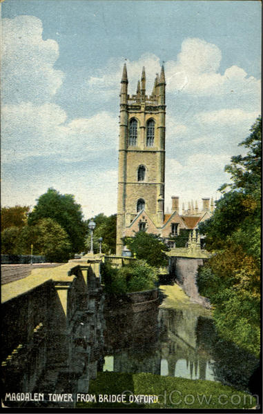 Magdalen Tower From Bridge Oxford England