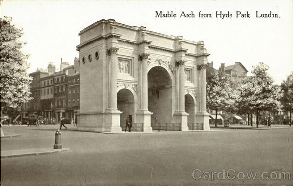 Marble Arch From Hyde Park London England