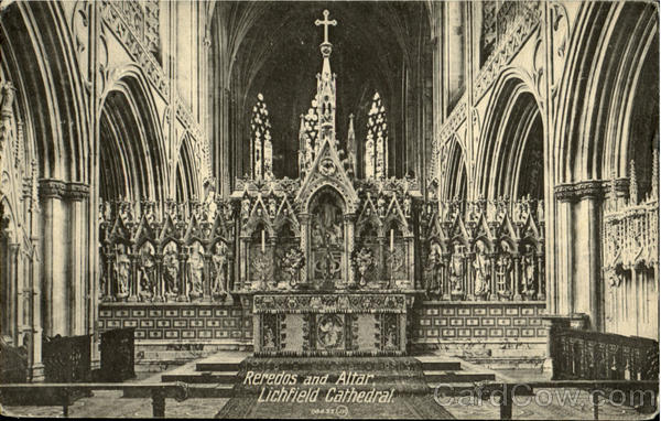 Reredos And Altar Lichfield Cathedral England
