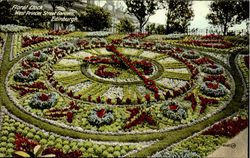 Floral Clock, West Princes Street Gardens Edinburgh, Scotland Postcard Postcard