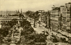 Princes Street From Scoot Monument Postcard