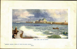 Ryde Pier Isle Of Wight England Postcard 