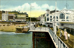 On The Palace Pier Brighton, England Sussex Postcard Postcard