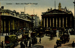 Bank And Royal Exchange Postcard