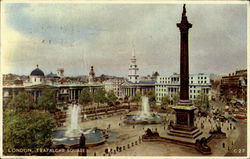 Trafalgar Square London, England Postcard Postcard
