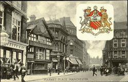 Market Place Manchester, England Greater Manchester Postcard Postcard