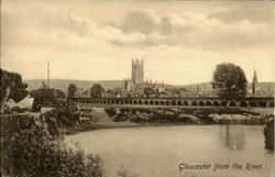 Gloucester From The River England Gloucestershire Postcard Postcard