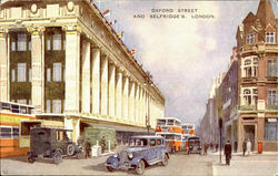Oxford Street And Selfridge's Postcard